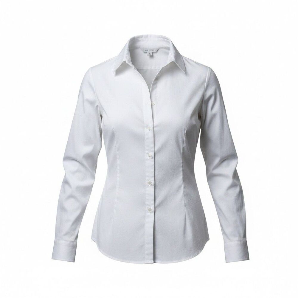 J. Jill White Shirt Collection Fitted Button Up‎ Cotton Poplin Shirt Women’s XL